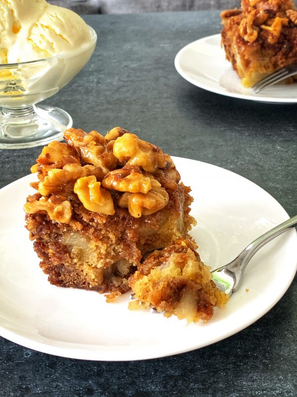 PEAR CAKE WITH MISO CARAMEL | The Gourmandise School